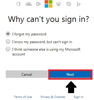 msn sign in issue